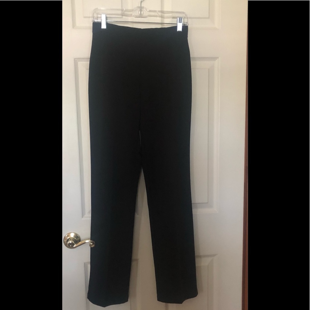 Susan Graver pull on wrinkle free black pants